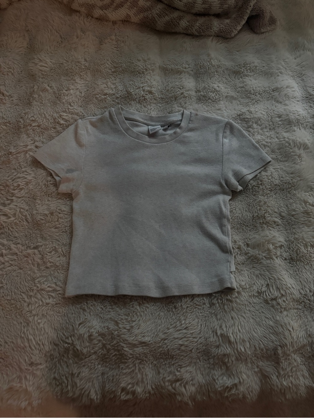 TNA Classic Ribbed Tee In Heather Cloud Gray